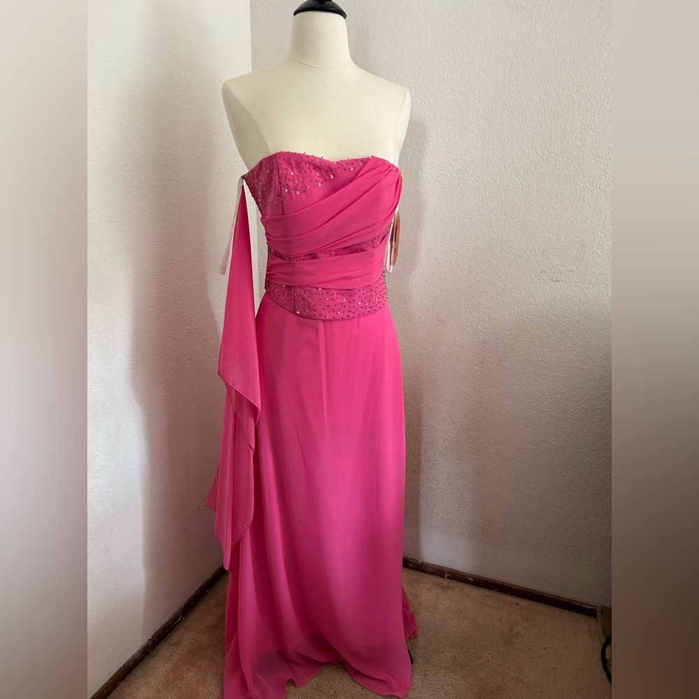 Pink Strapless Maxi Dress
